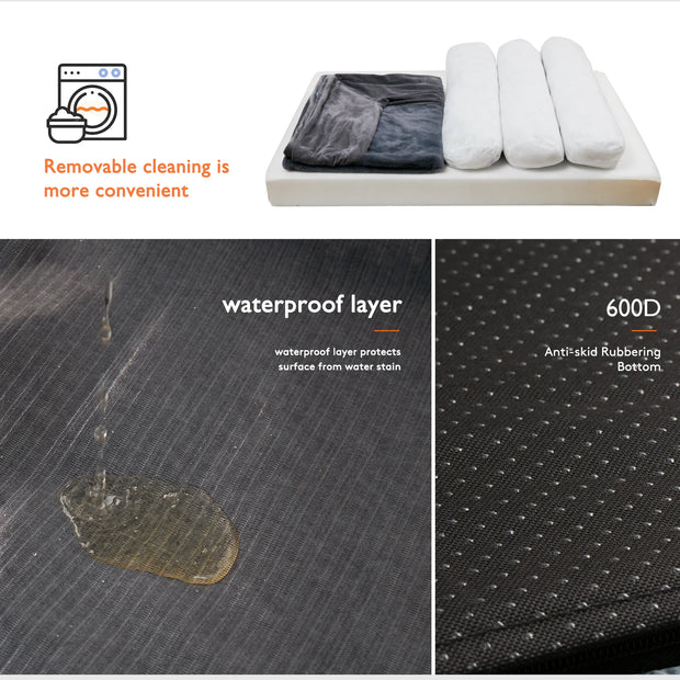 XXL Orthopedic Dog Bed – Cozy Bolster with Washable Cover
