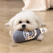 Plush Beer Bottle Dog Toy – Squeaky & Teeth-Cleaning Fun