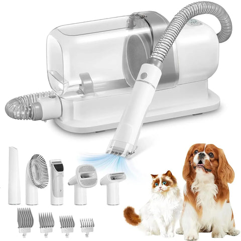 Pet Grooming Vacuum Kit – 2.3L Hair Collector & Brush