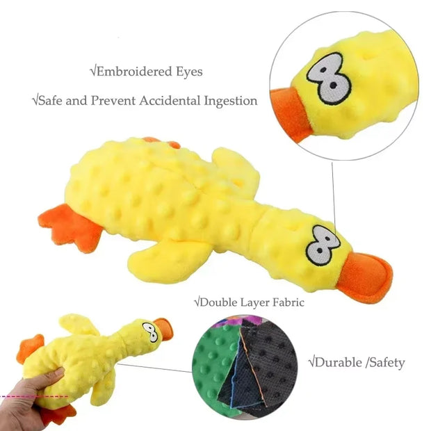 Plush Duck Squeaky Toy – Soft Chew for Small Dogs & Puppies