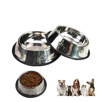 Stainless Steel Pet Bowl Set – Feeder, Water Bottle & Food Storage