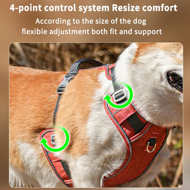 Reflective Mesh Dog Harness – Adjustable & Comfy Control