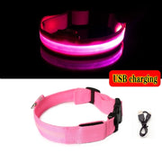LED Dog Collar Light – Anti-Lost Night Glow with USB/Battery Option