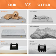 Orthopedic Calming Dog Bed – Gray, Multiple Sizes with Removable Cover