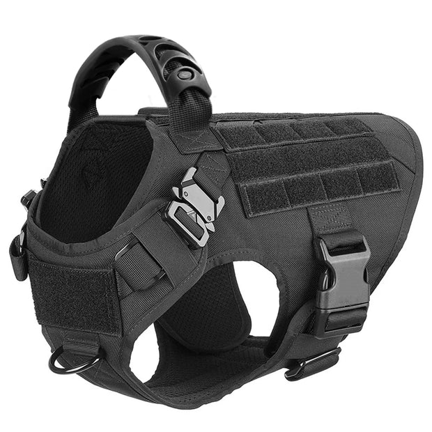 Adjustable Dog Harness with Molle Pouches – Ideal for German Shepherd & Malinois