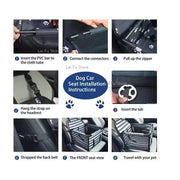Waterproof Pet Car Seat Hammock – Carrier Basket for Small & Medium Dogs