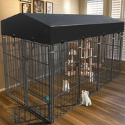 Heavy-Duty Dog Kennel/cage – Metal Playpen with Roof for Indoor/Outdoor Use