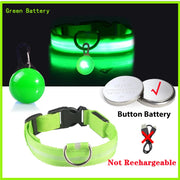 USB Glowing LED Pet Collar – Detachable Light for Night Safety