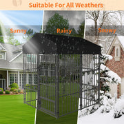 Heavy-Duty Dog Kennel/cage – Metal Playpen with Roof for Indoor/Outdoor Use