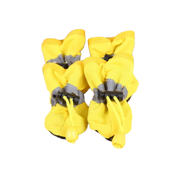 4pcs Waterproof Pet Boots – Soft, Anti-Slip Rain Shoes for Dogs & Cats