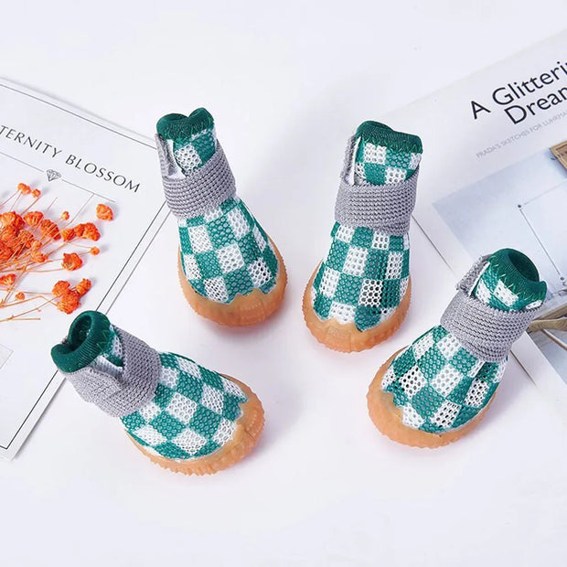 Breathable Mesh Dog Shoes – Anti-Slip Puppy Booties for Hot Pavement