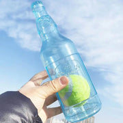 TPR Beer Bottle Chew Toy – With Tennis Ball & Squeaker for Dogs