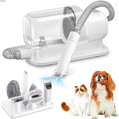 Pet Grooming Vacuum Kit – 2.3L Hair Collector & Brush