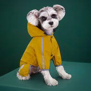 Waterproof Dog Raincoat – PU Hooded Jacket for Small & Medium Pets