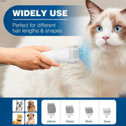 Pet Grooming Vacuum Kit – 2.3L Hair Collector & Brush