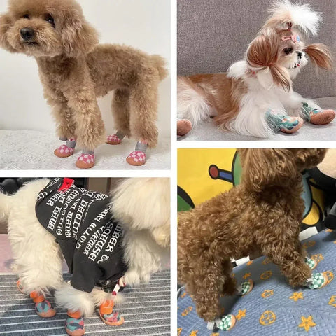 Breathable Mesh Dog Shoes – Anti-Slip Puppy Booties for Hot Pavement