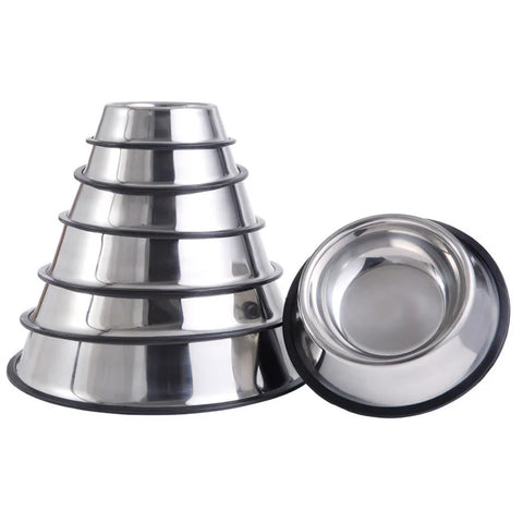 Stainless Steel Pet Bowl Set – Feeder, Water Bottle & Food Storage