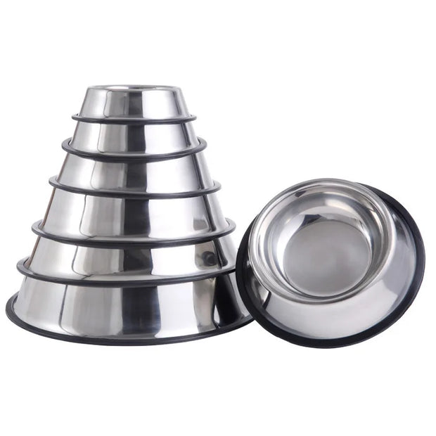 Stainless Steel Pet Bowl Set – Feeder, Water Bottle & Food Storage