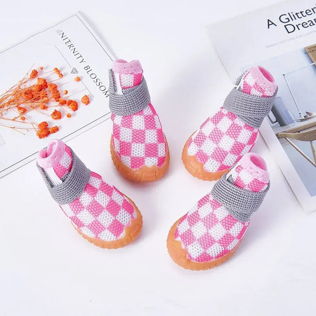 Breathable Mesh Dog Shoes – Anti-Slip Puppy Booties for Hot Pavement