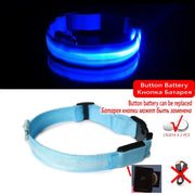 LED Dog Collar Light – Anti-Lost Night Glow with USB/Battery Option
