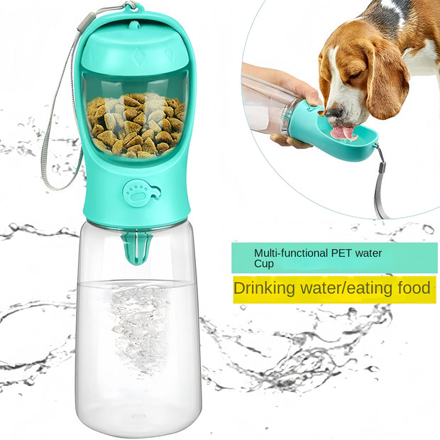 HydraSnack Travel Bottle – Food & Water Combo for Pets