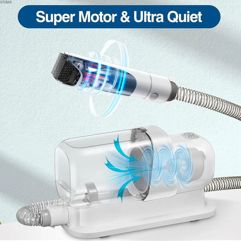 Pet Grooming Vacuum Kit – 2.3L Hair Collector & Brush