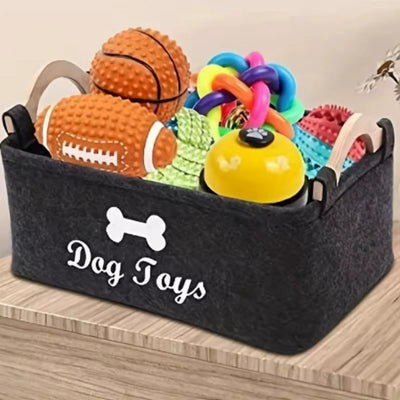 Felt Pet Toy Storage Box – Stylish & Fade-Resistant