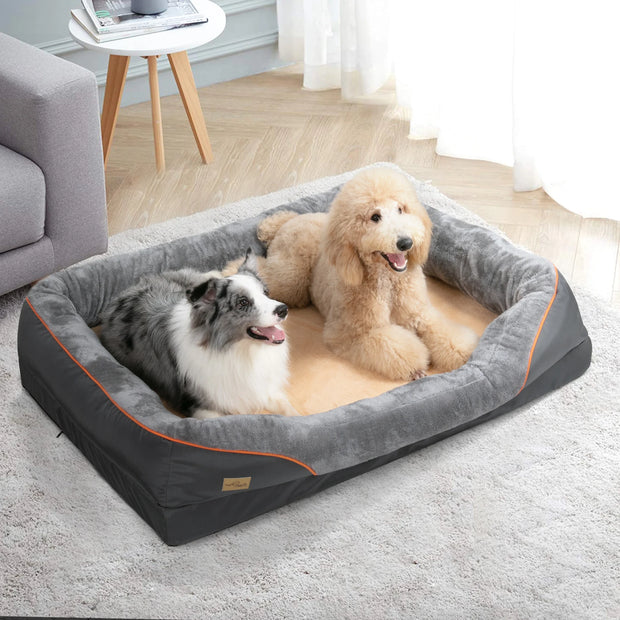 Large Dog Bed – Soft, Anti-Allergy Fleece with Washable Waterproof Cover