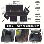 Waterproof Dog Car Seat Hammock – Mesh Window & Anti-Slip Back Seat Cover
