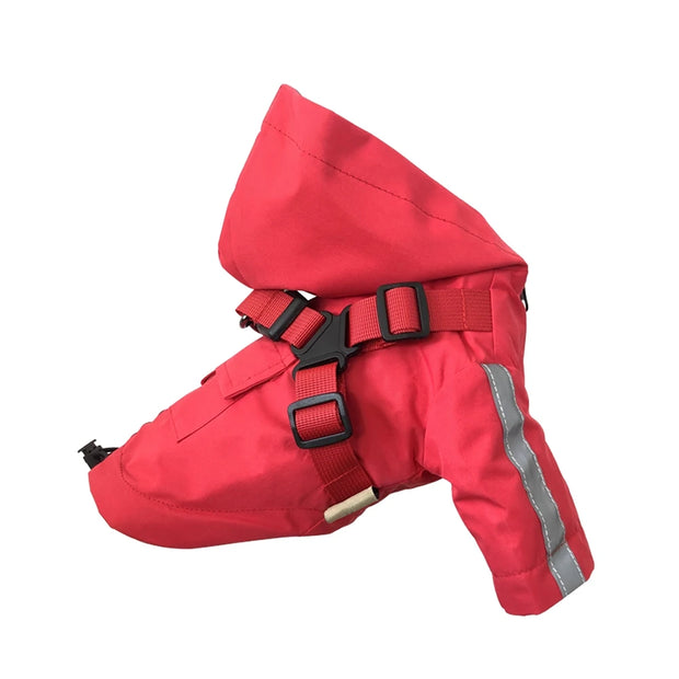 Waterproof Dog Raincoat – Hooded with Leash Ring & Reflective Strips