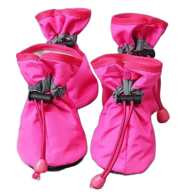 4pcs Waterproof Pet Boots – Soft, Anti-Slip Rain Shoes for Dogs & Cats