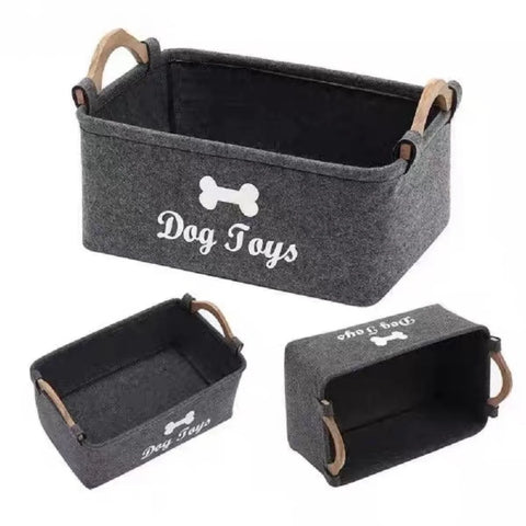 Felt Pet Toy Storage Box – Stylish & Fade-Resistant