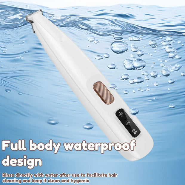 Waterproof Dog Paw Trimmer – LED Light & Display, Wide Blade