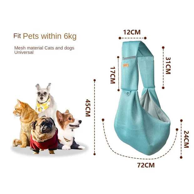 Comfortable Pet Sling Bag – Portable Crossbody Carrier for Dogs & Cats