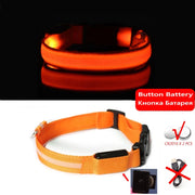 LED Dog Collar Light – Anti-Lost Night Glow with USB/Battery Option