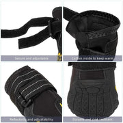 Waterproof Dog Boots – Anti-Slip & Reflective Paw Protectors (4pcs)