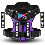 Reflective Service Dog Harness – Adjustable with 5 Patch Set