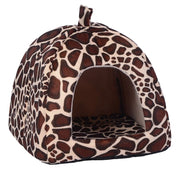 Strawberry Pet Cushion Basket – Soft Tent Bed for Small Dogs & Cats
