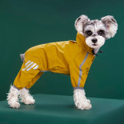 Waterproof Dog Raincoat – PU Hooded Jacket for Small & Medium Pets