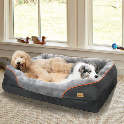 Large Dog Bed – Soft, Anti-Allergy Fleece with Washable Waterproof Cover