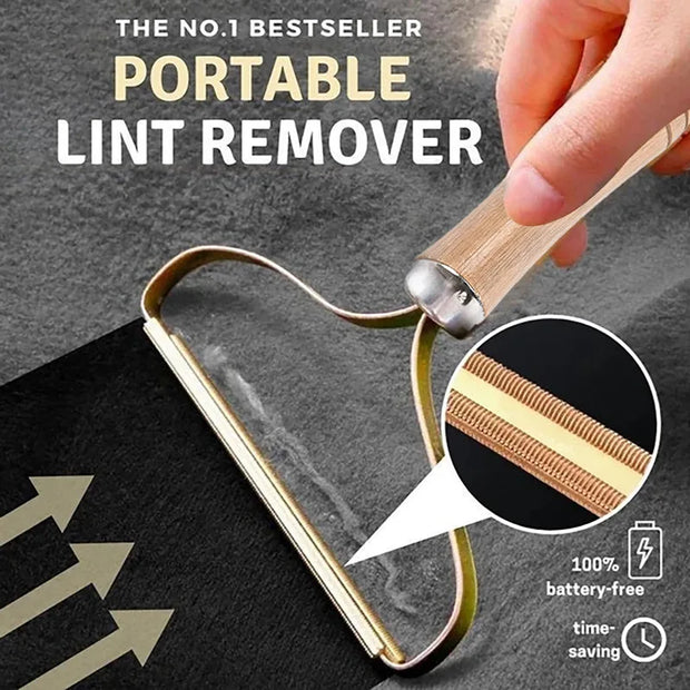 Manual Lint & Pet Hair Remover – Portable Fabric Brush Tool