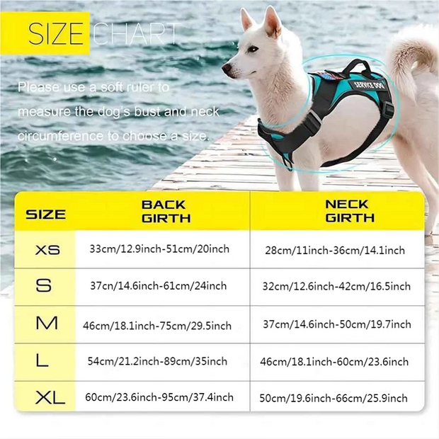 No-Pull Reflective Dog Harness & Leash Set – Escape-Proof Desig