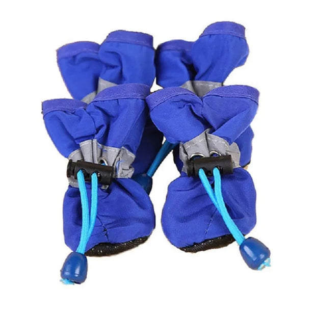 4pcs Waterproof Pet Boots – Soft, Anti-Slip Rain Shoes for Dogs & Cats