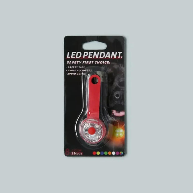 SafeGlow LED Pendant – Waterproof Flashing Light for Dogs & Cats