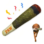 Plush Cigar Dog Toy – Squeaky & Teeth-Cleaning Fun for Small/Medium Dogs