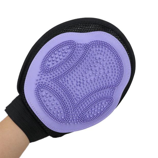 Pet Bath & Massage Glove – Deshedding Brush for Dogs & Cats