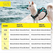 Reflective Service Dog Harness – Adjustable with 5 Patch Set