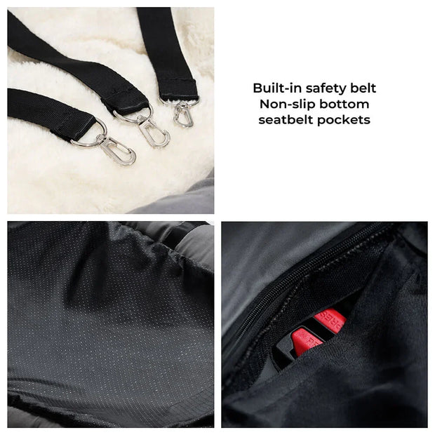 Foldable Dog Car Seat Carrier – Travel Hammock for Pets