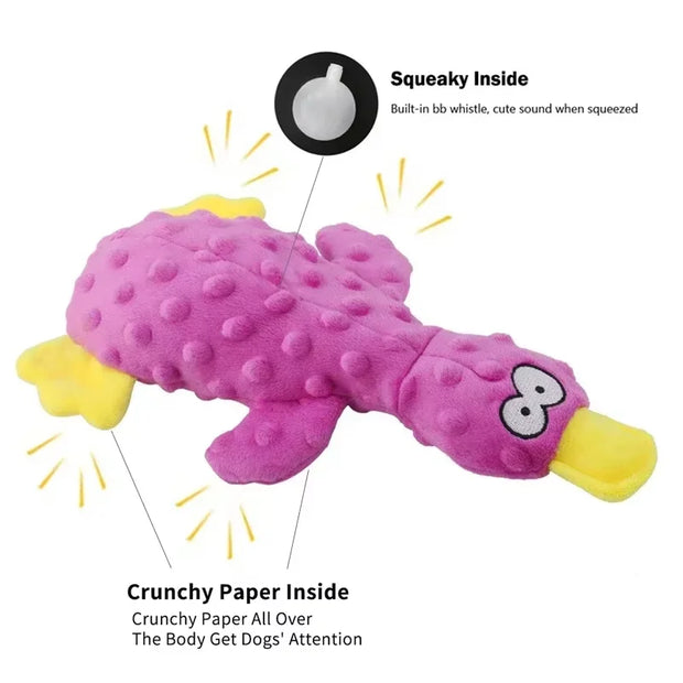 Plush Duck Squeaky Toy – Soft Chew for Small Dogs & Puppies