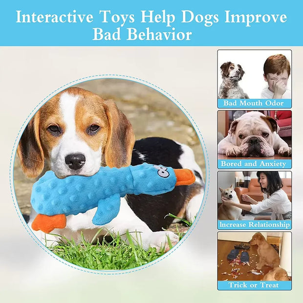 Plush Duck Squeaky Toy – Soft Chew for Small Dogs & Puppies